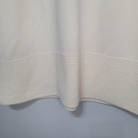 Talbots Petites Women's Ribbed Edge Knit Top Size Sp Cream Flawed - Picture 7 of 12